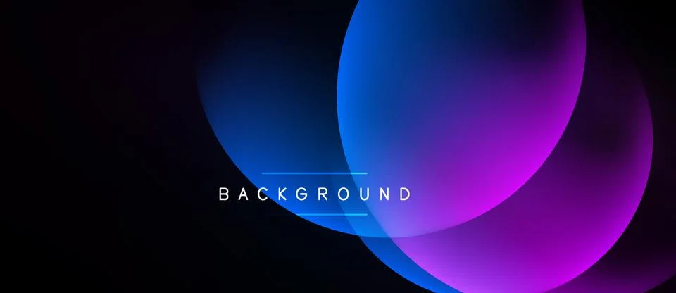 Abstract background features overlapping colorful circles. Gradient shades Stock Illustration