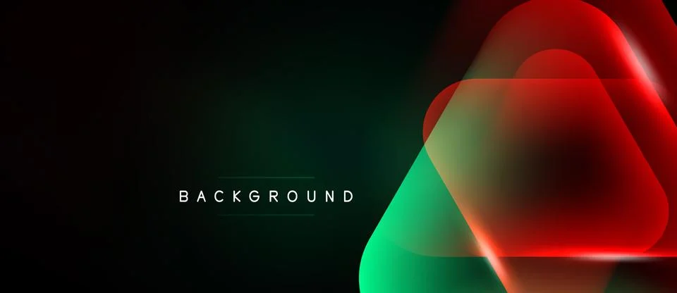 Abstract background features overlapping red, green layers. Gradient transi.. Illustrazione stock