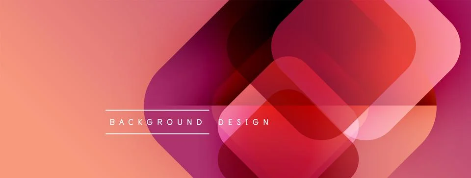 Abstract background features overlapping rounded squares. Colors range from イラスト素材