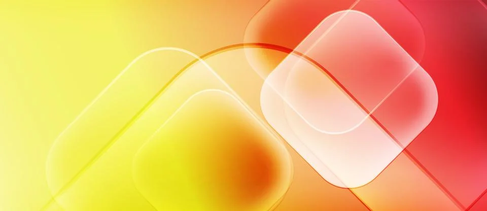 Abstract background features overlapping rounded squares. Colors transition from 스톡 일러스트