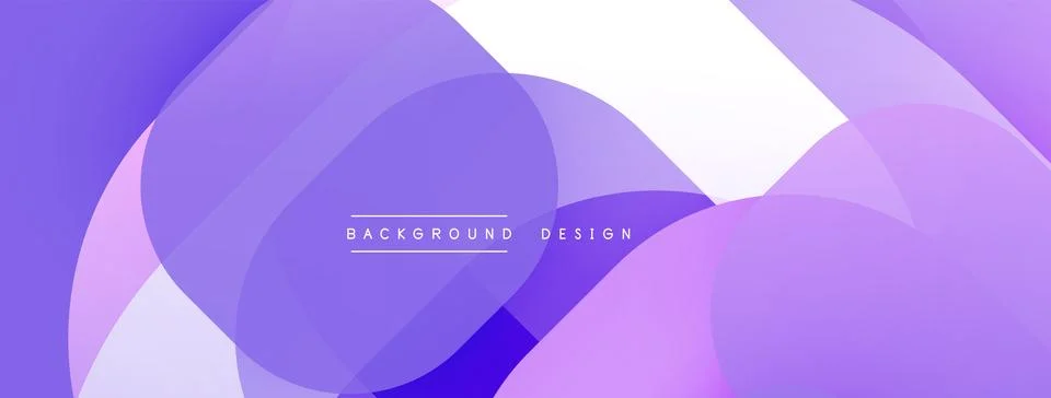 Abstract background features overlapping translucent circles. Shades range from Illustrazione stock