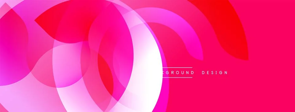 Abstract background features overlapping translucent circles. Shades range from Illustrazione stock