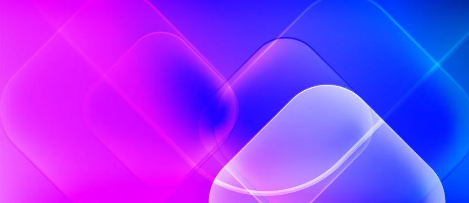 Abstract background features rounded squares, vibrant bluepink gradient. Smooth イラスト素材