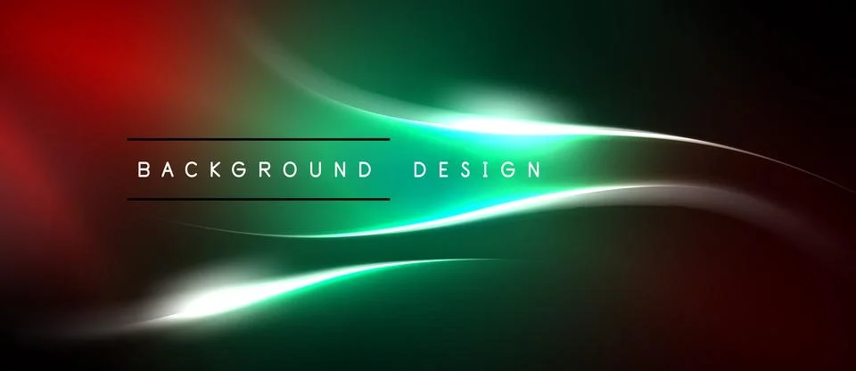 Abstract background features smooth curves, vibrant redgreen gradient. Text 스톡 일러스트