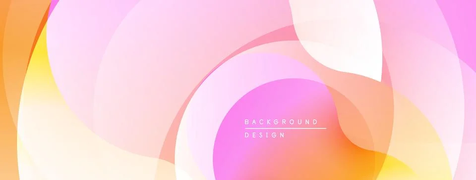 Abstract background features soft gradients, overlapping circles. Pink, orange 스톡 일러스트