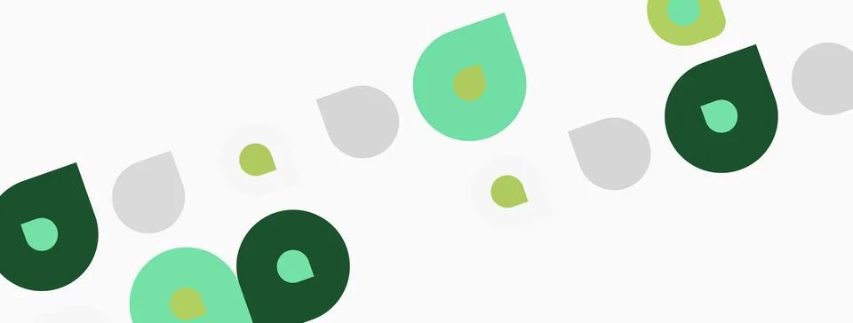 Abstract background features various pastel green, gray, yellow circles. Shap Stock Illustration