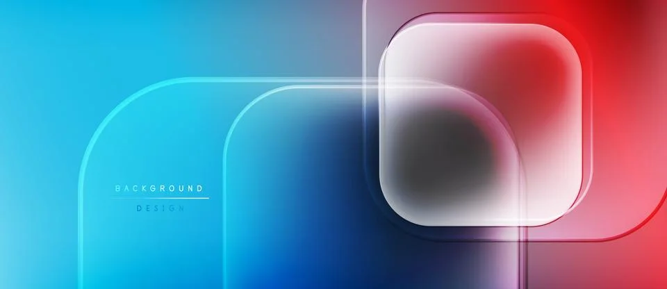 Abstract background features vibrant blue, purple, red gradients. Overlapping 스톡 일러스트