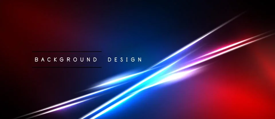 Abstract background features vibrant blue, red gradients. Diagonal lines crea 스톡 일러스트