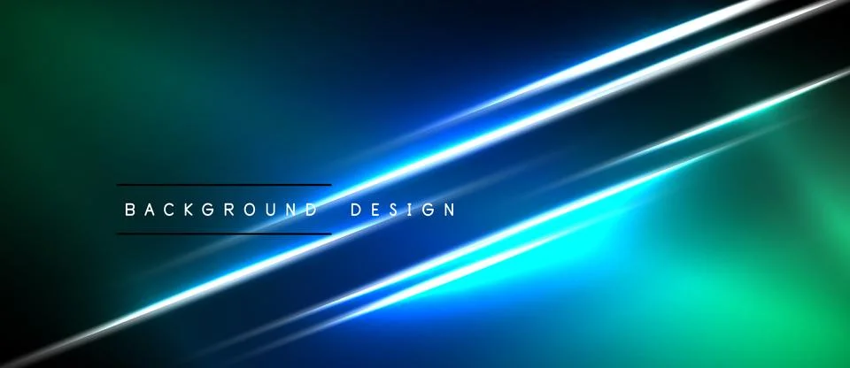 Abstract background features vibrant blue, green gradients. Diagonal lines 스톡 일러스트