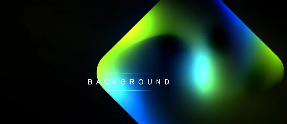 Abstract background features vibrant blue, green hues. Gradient shapes overla 库存插图
