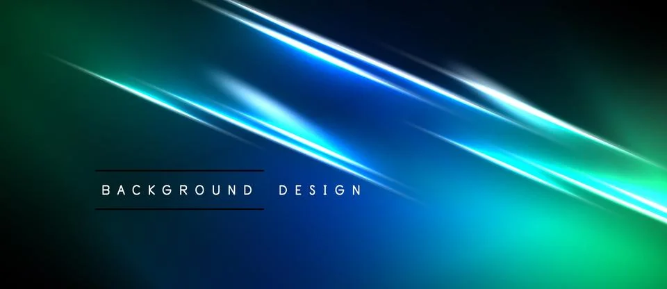Abstract background features vibrant blue, green gradients. Diagonal light Stock Illustration