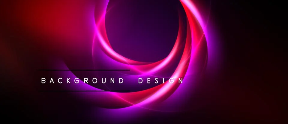 Abstract background features vibrant curves, gradients. Pink, purple hues 스톡 일러스트
