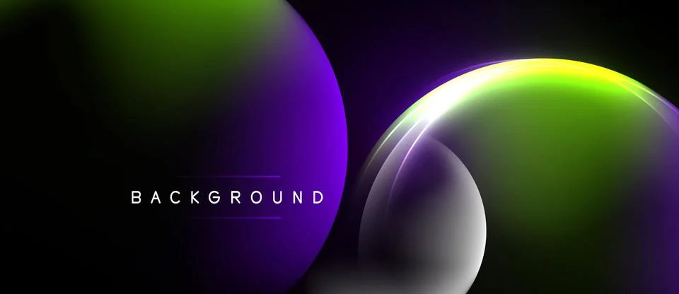 Abstract background features vibrant green, purple, white layers. Smooth Illustrazione stock