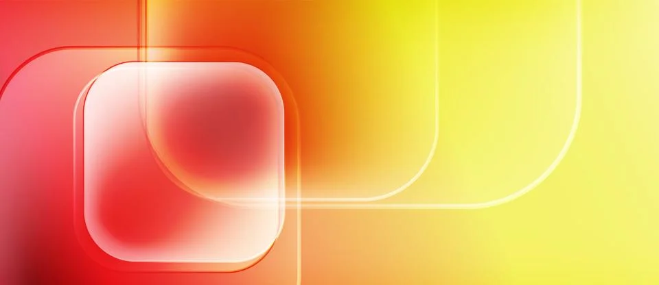 Abstract background features vibrant orange, red, yellow hues. Geometric shapes Stockillustratie