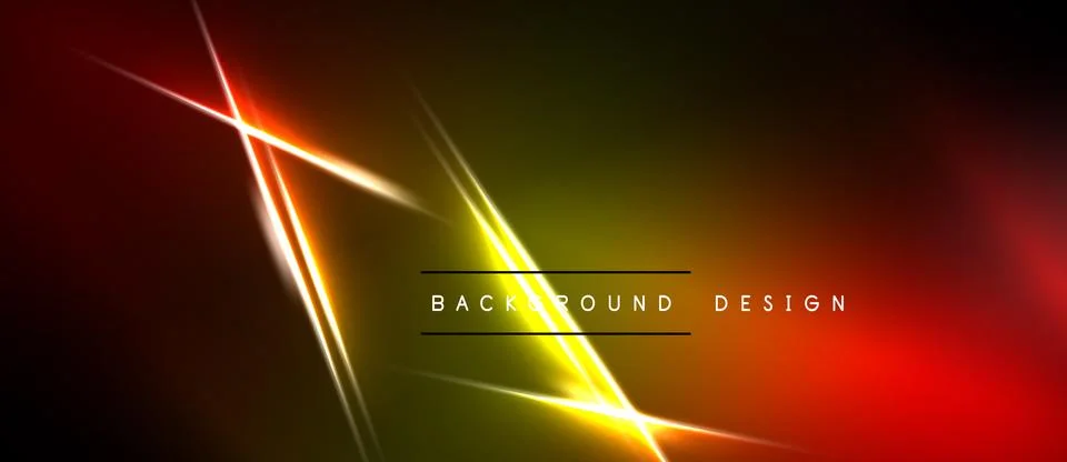 Abstract background features vibrant orange, yellow glows. Diagonal lines Stock Illustration