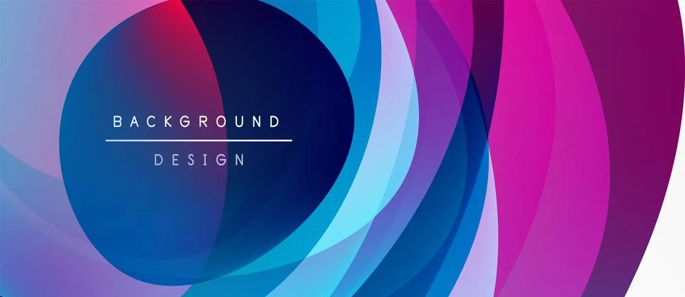 Abstract background features vibrant overlapping circles, creating dynamic Stock-Illustration