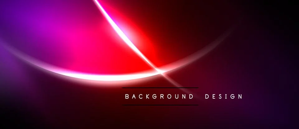 Abstract background features vibrant pink, red gradients. White lines create Stock Illustration
