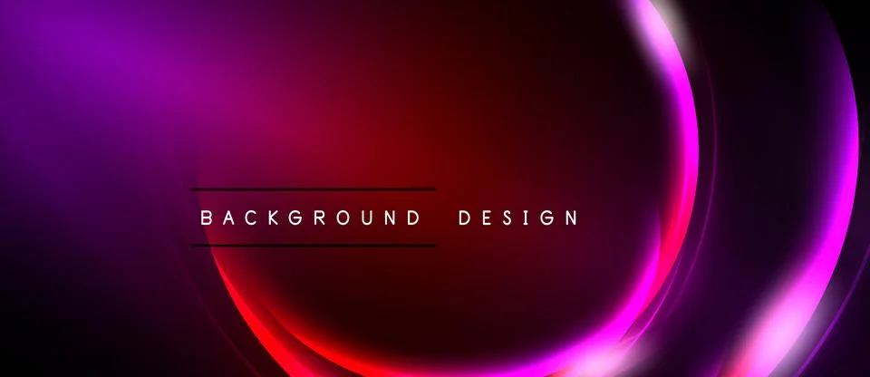 Abstract background features vibrant purple, red gradients. Smooth curves c.. 库存插图