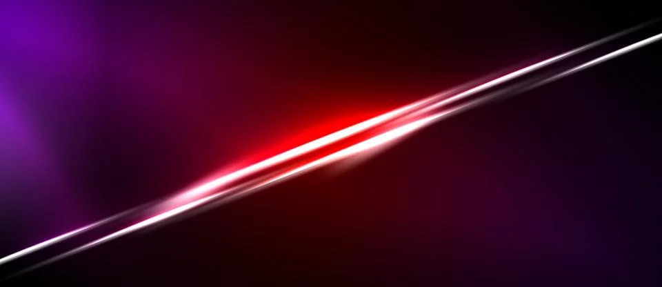 Abstract background features vibrant purple, red gradients. Bright white line Stockillustratie