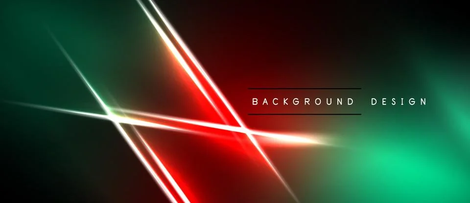 Abstract background features vibrant red, green gradients. Diagonal lines c.. イラスト素材