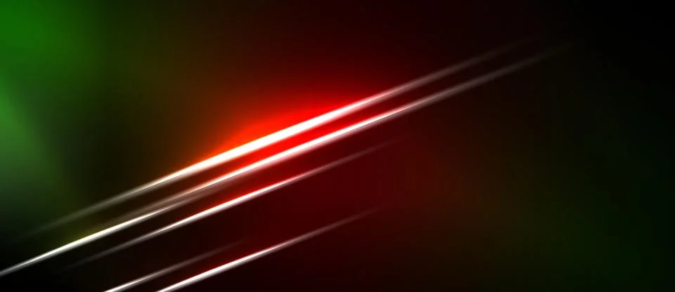 Abstract background features vibrant red, green gradients. Diagonal lines c.. イラスト素材