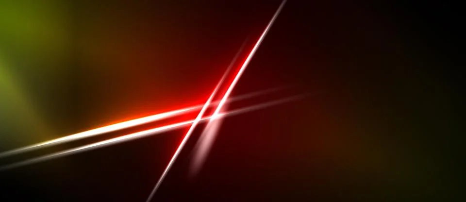 Abstract background features vibrant red lines crossing dark gradients. Yello イラスト素材