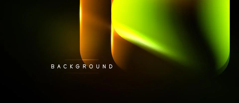 Abstract background features vibrant yellow, orange gradients. Dark space 스톡 일러스트