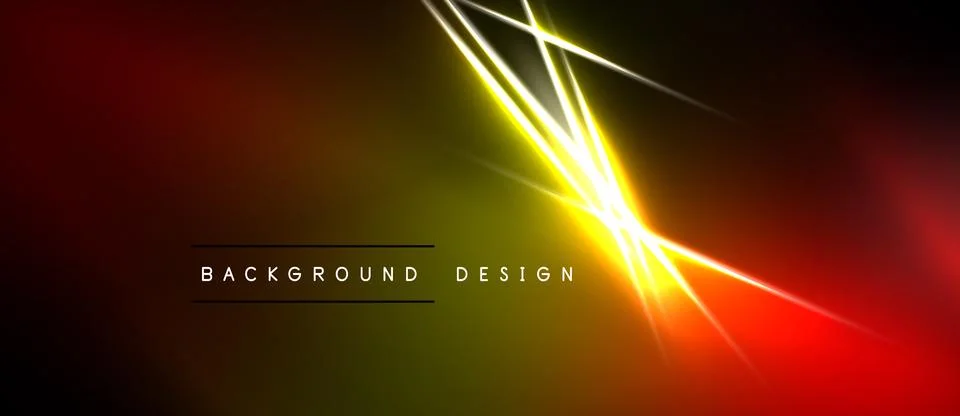 Abstract background features vibrant yellow light streaks over red, orange 스톡 일러스트