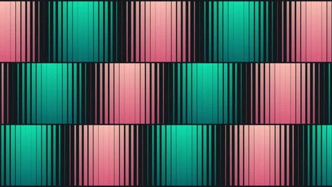 Abstract background featuring alternating teal and pink square panels with .. Stock Footage 346981162