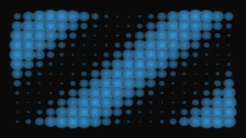 Abstract background featuring blue gradient circles in a diagonal pattern 库存影片 339616702
