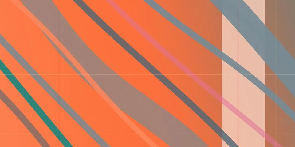 Abstract background featuring bold orange, gray, and muted multicolor diago.. Stock Illustration