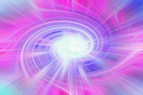 Abstract background featuring a bright glowing spiral vortex with vibrant Stock Illustration