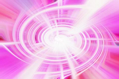 Abstract background featuring a bright pink and white vortex with swirling Stock Illustration