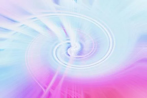 Abstract background featuring a bright swirling vortex with soft pastel blue Stock Illustration