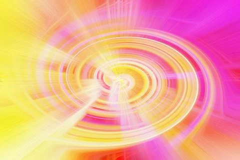 Abstract background featuring a bright yellow and hot pink digital swirl Stock Illustration