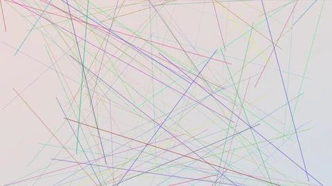 Abstract background featuring chaotic colorful straight lines intersecting .. 库存插图