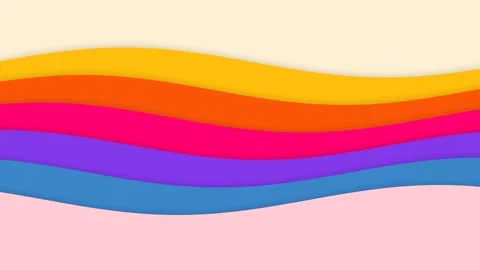 Abstract background featuring colorful flowing horizontal wave layers Vídeos de archivo 336262556