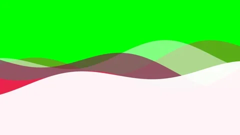 Abstract background featuring colorful flowing wave layers on green backdrop Stock Footage 340903709