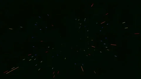 Abstract background featuring colorful glowing dots on a dark background Stock Footage 343953217