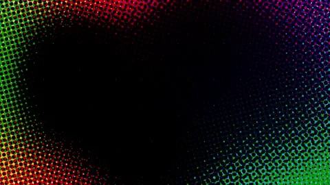 Abstract background featuring a colorful halftone dot pattern with a radial.. Stock Footage 346981141