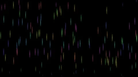 Abstract background featuring colorful light streaks against black space Video stock 335118102