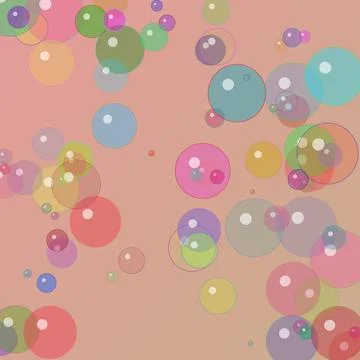 Abstract background featuring colorful semi-transparent overlapping circles.. Stock Illustration