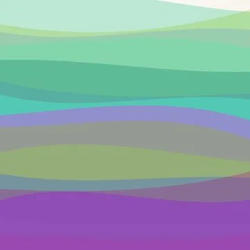 Abstract background featuring colorful wavy overlapping layers in green, te.. Stock Illustration
