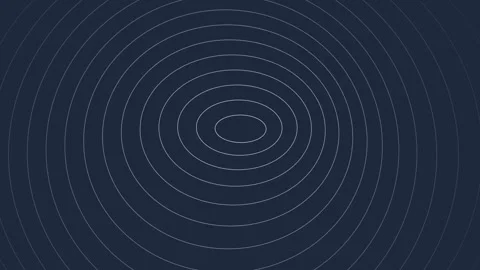 Abstract background featuring concentric dashed circles on dark blue surface Video stock 335117770