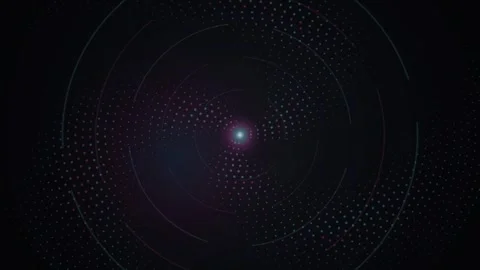 Abstract background featuring a dark spiral of glowing digital dots surroun.. Stock Footage 346723408