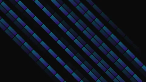 Abstract background featuring diagonal blue glowing rectangular segments Video stock 339619350