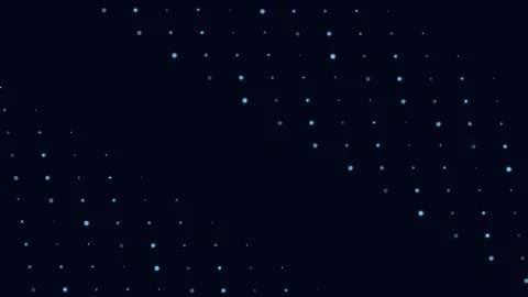 Abstract background featuring diagonal lines of glowing blue light dots Video stock 335117705