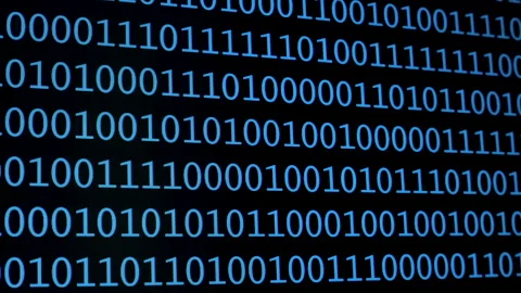 Abstract background featuring digital binary code with a modern flair Stock Footage 308785350