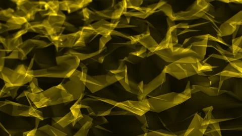 Abstract background featuring a dynamic pattern of yellow wavy lines and shapes Vidéo 281133913