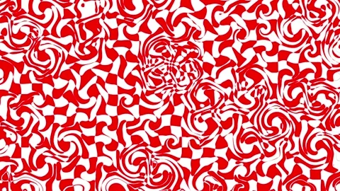 Abstract background featuring a dynamic red and white swirl and checkered p.. Stock Footage 305717536